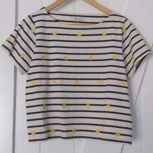 Madewell Embroidered Sun Setlist Boxy Top in Stripe